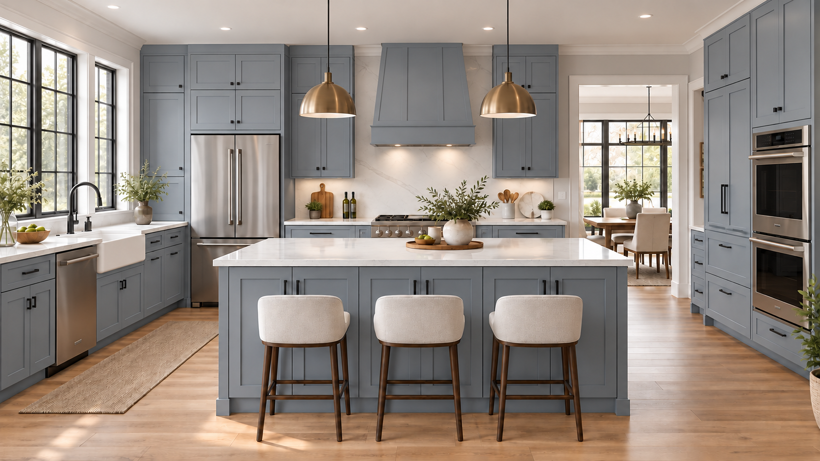 C — Slate Grey Shaker kitchen visualization